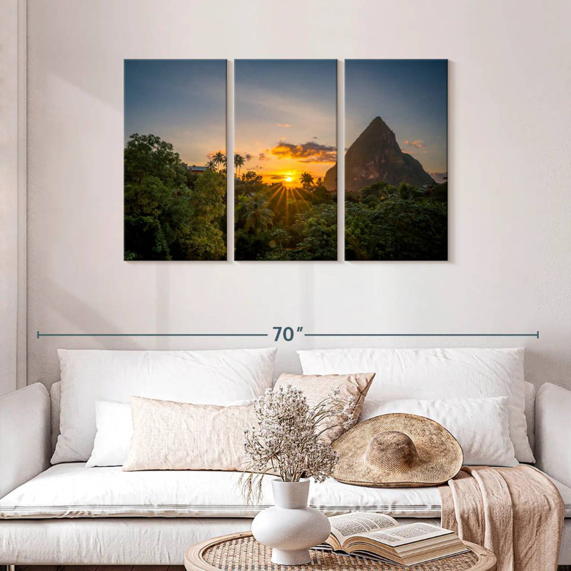 Rorry Pitons At Sunrise, 28" H x 45" W
