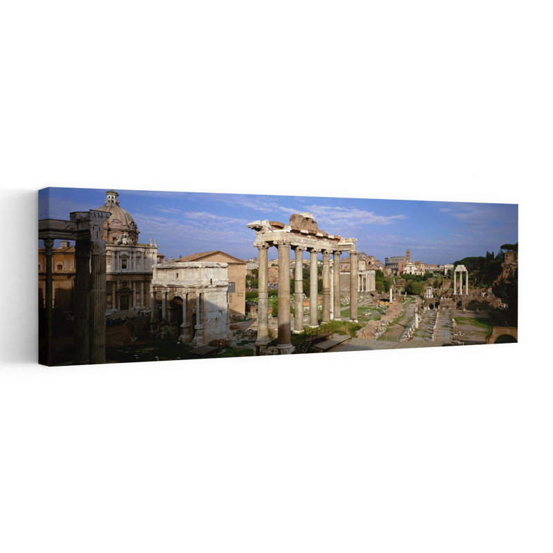 Forum Rome Italy by Robert Frerck - Wrapped Canvas Panoramic Print, 40.64 cm H x 121.92 cm W