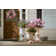 Violet Check Pedestal Urn