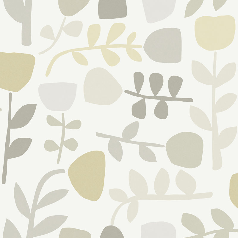 Juni Multicolor Abstract Tulips Wallpaper, Neutral