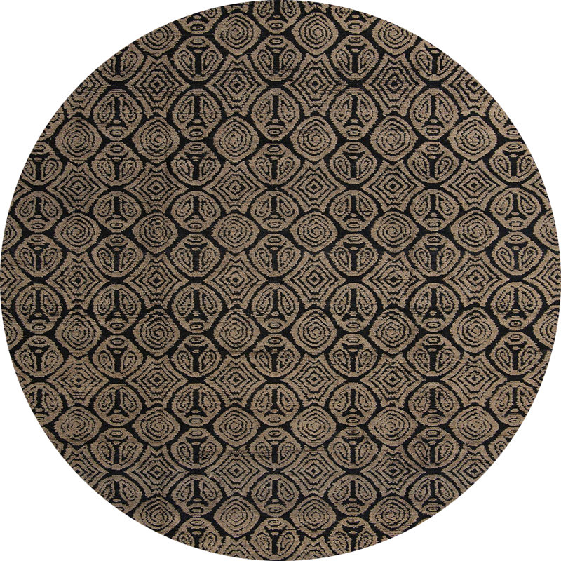 Clash Abstract Indoor Rug, Round 7'