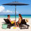 Parasol de patio 10 pi - Parasol de table d'extérieur avec manivelle lisse, inclinaison à bouton-poussoir et 8 nervures robustes - Parasol de marché résistant aux rayons UV pour piscine, terrasse, jardin, jardin