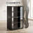 5-Tier Media Stand Cabinet with 3-Level Adjustable Shelves Black