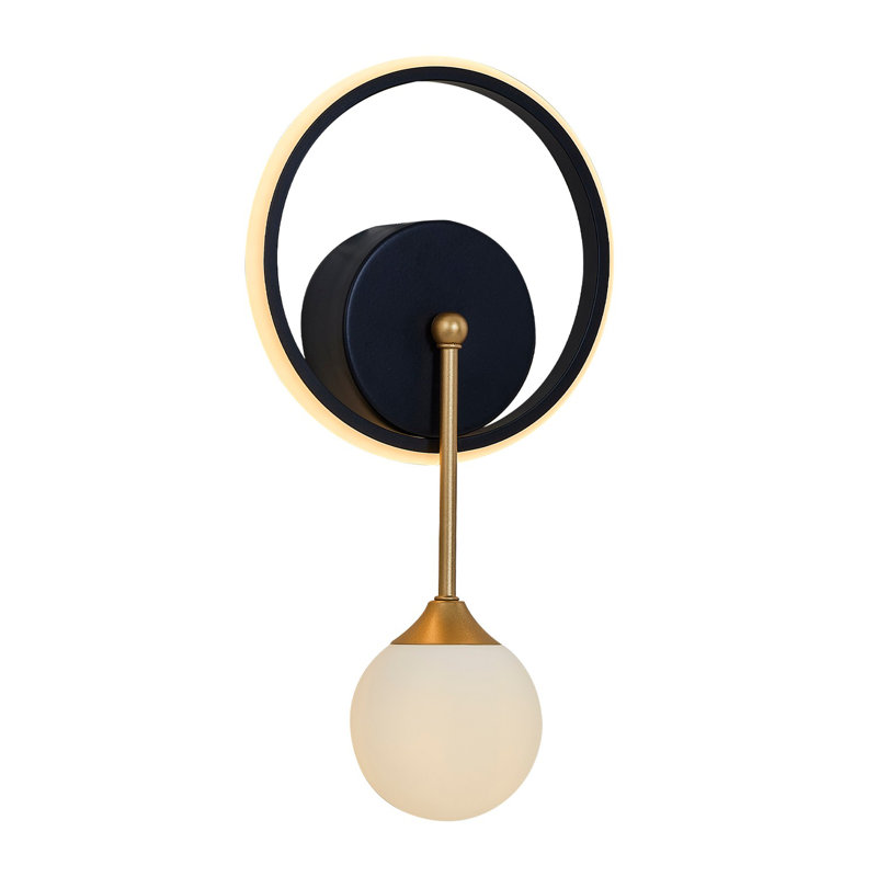 Modern Wall Lamp with Metal Body, Black Finish, 17.7 x 11.8 x 2.4 inches | Features Integral LED (3000 K / 1300 Lm), G9 Socket for 5 W Bulb | Perfect for Glam and Scandinavian Decor, Stylish and Functional Lighting Solution