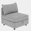 Canapés en chenille gris peu encombrants avec rangement, conception moderne pour les petits espaces de vie