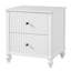 Table de chevet 23 po avec 2 tiroirs - Table de chevet en bois robuste pour la chambre à coucher et le salon, décor moderne, MP1