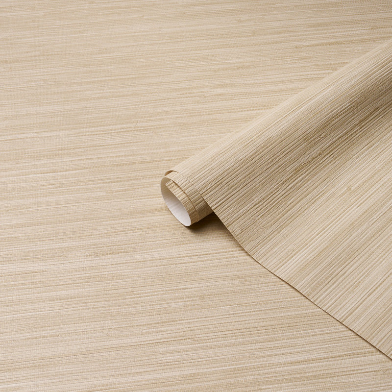 Horizon Grasscloth Vinyl Wallpaper, Tan