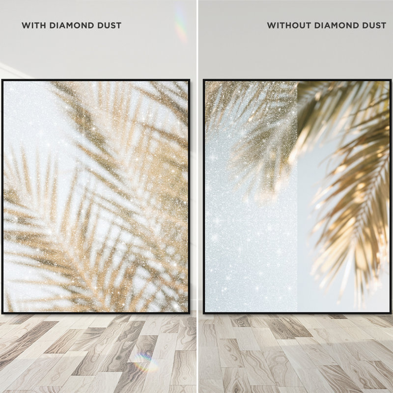 Palm Visions Set Floral & Botanical Canvas Print by Oliver Gal, Black Frame, 16 x 20, 37"H x 46"W, Black Floater Frame