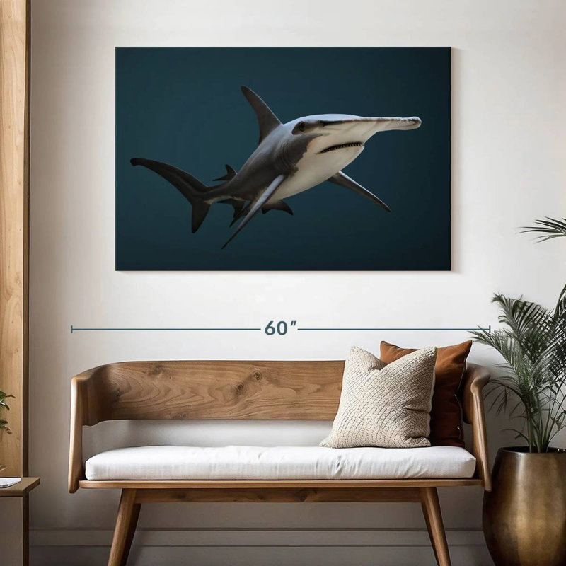 Crowle Great Hammerhead Shark, 32" H x 48" W
