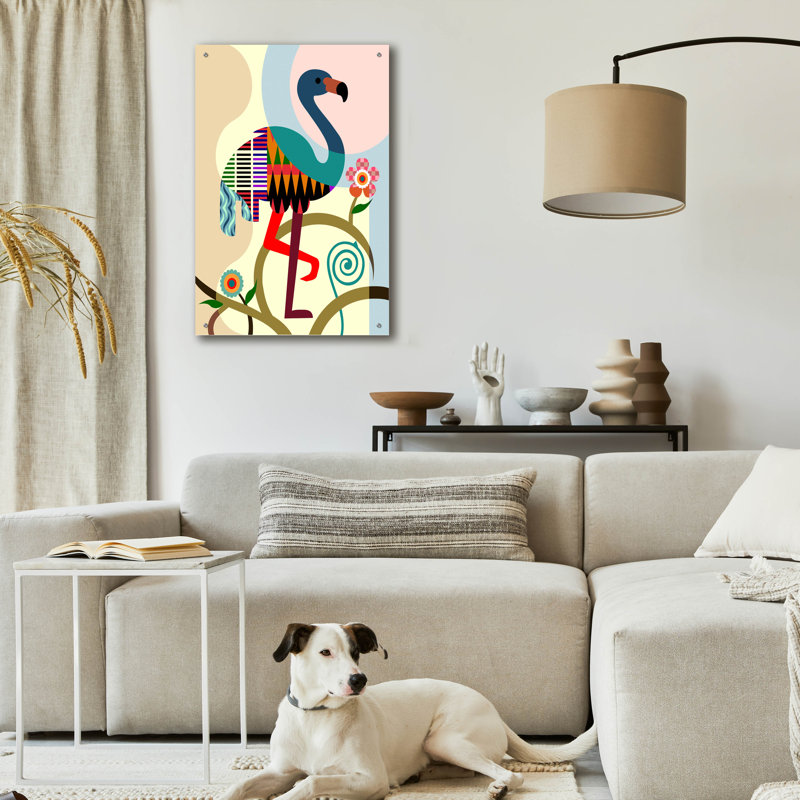 «American Flamingo» par Lanre Adefioyue, H 36 po x l 24 po x P 0,2 po