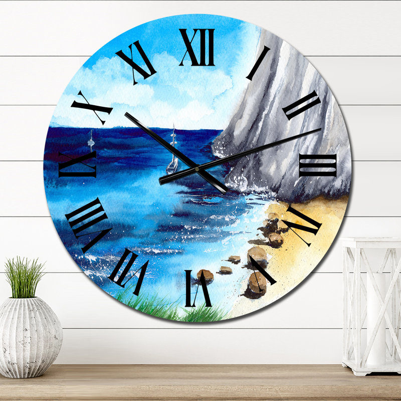 Une horloge murale nautique et côtière, Moyen