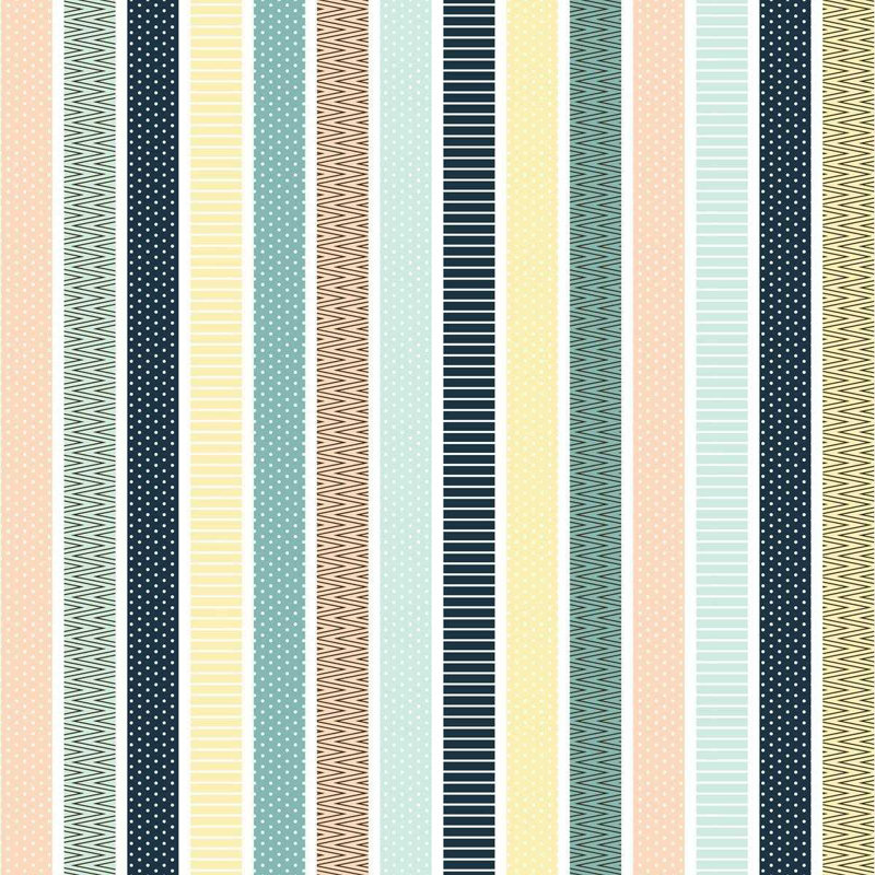 Rouleau de papier peint adhésif Hellertown, Rose / gris / brun, L 126 po x l 24 po