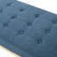 Tissu bleu avec un mélange de détails en bois de bouleau de style Mid-Century et moderne, capacité de poids de 250 lb, avec des pieds légèrement inclinés, 250 lb-2109542910