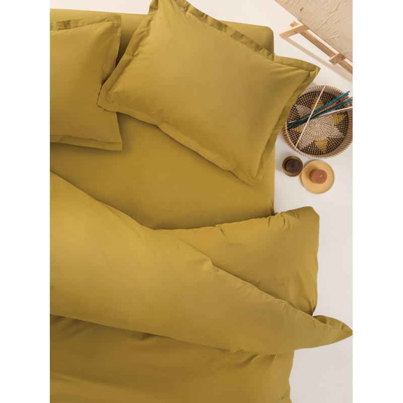 Penny Cotton Duvet Cover, King Duvet Cover, Yellow