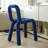 Blue Solid back side Chair(Set of 2)
