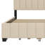 Lit plateforme tapissier avec 2 tiroirs et lit gigogne-846818760