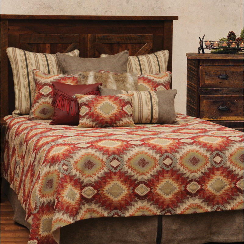 Wooded River Yuma Sol 15" Bed Skirt Southwestern Bedding, Queen
