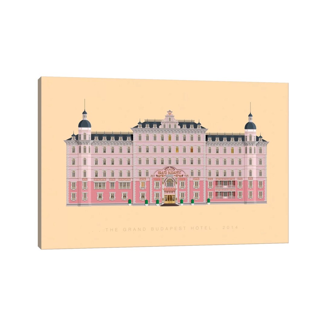 Leinwandbild - Grafikdruck „The Grand Budapest Hotel” von Fred Birchal