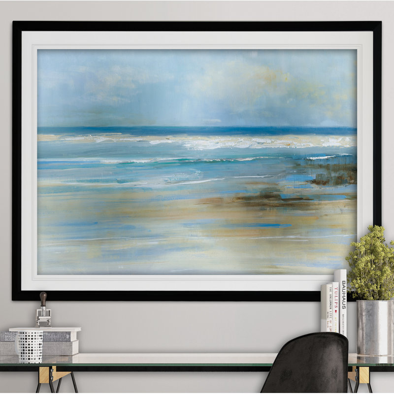 Océan breeze, H 20 po x l 24 po x P 1,5 po, Cadre noir