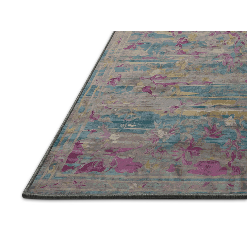 Tapis gris soyeux et moelleux, Rectangle 8 pi x 12 pi