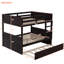 Lit superposé double au-dessus d'un lit gigogne simple - Lit gigogne en bois massif esthétique et fonctionnel-326246226
