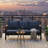75" All-Weather Aluminum 3-Seat Patio Sofa With Thick  Cushions &  Frame-2025753167