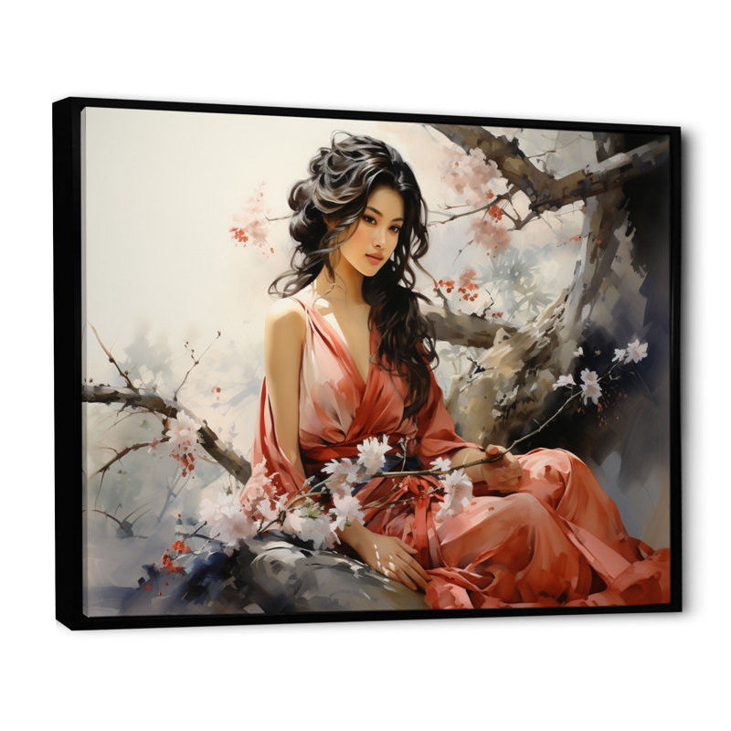 Asian Asian Beauty III - impression, H 34 po x l 44 po x P 1,5 po, Cadre flottant noir