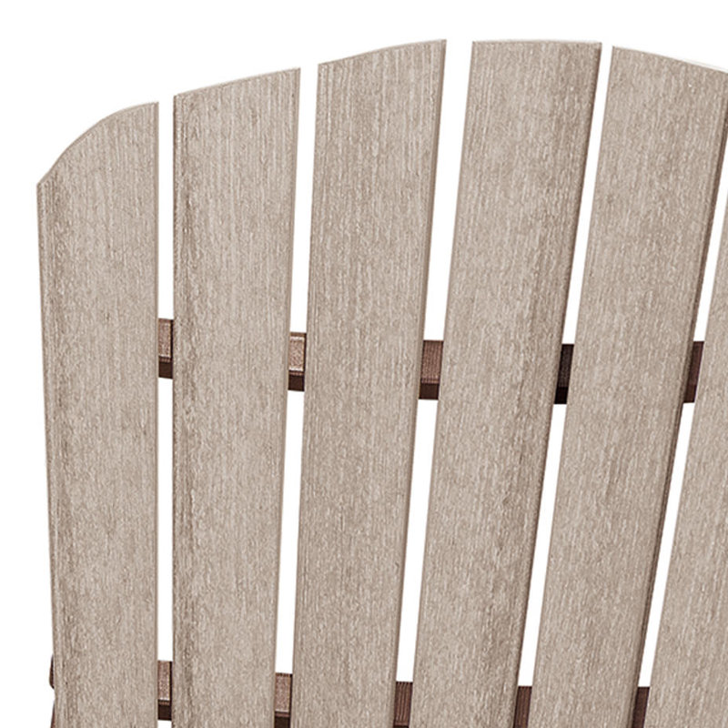 Chaise Adirondack pliante Carla, Bois patiné / brun Tudor