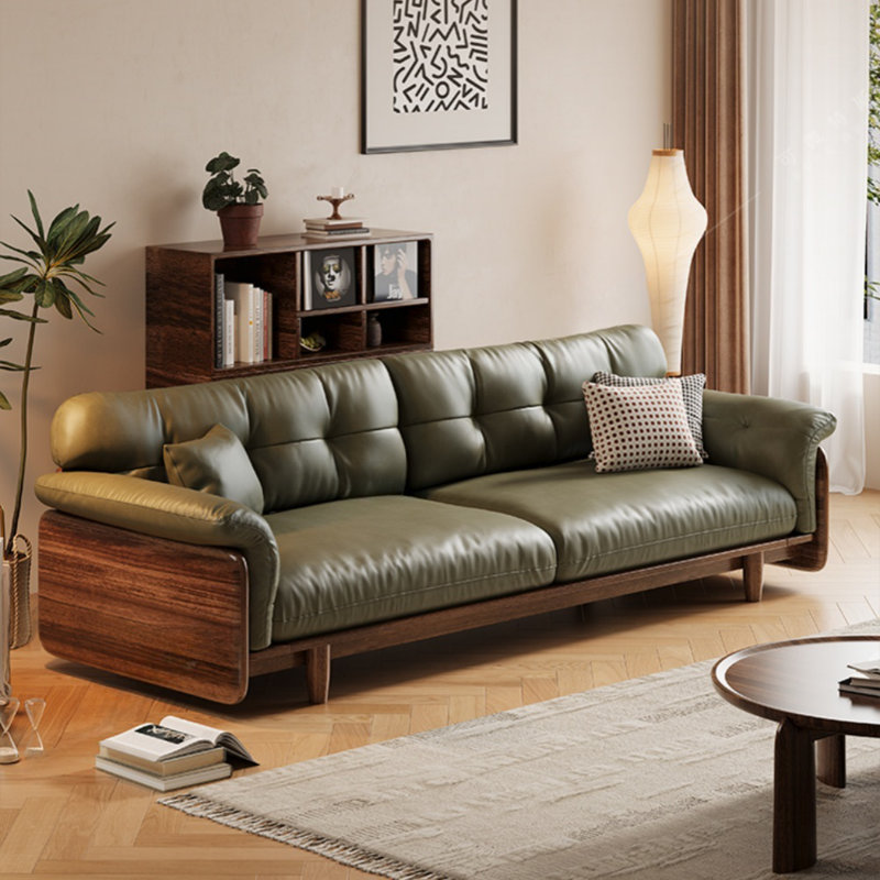 Modern Minimalist Wood Living Sofa