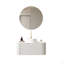 Meuble-lavabo 36 po, meuble-lavabo de salle de bain rayé à contreplaqué à bords arrondis avec tiroir, lavabo rond en céramique blanc et plateau en pierre frittée blanc de Carrare, pré-assemblé-407925443-407925442-407925468