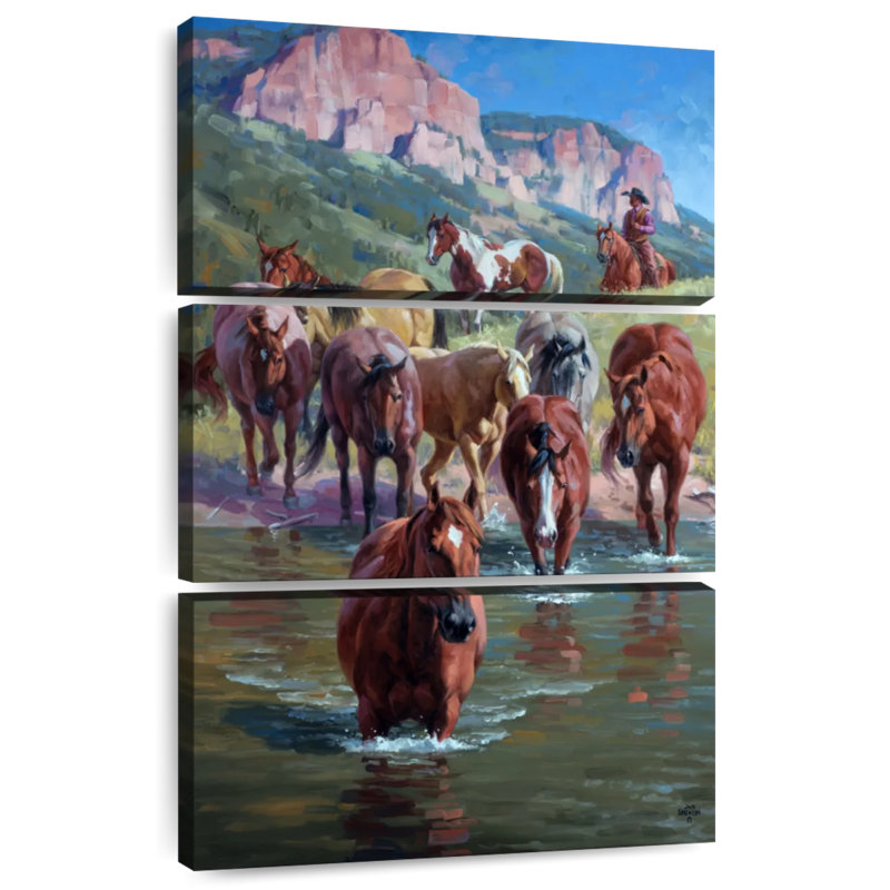 Brampt The Crossing Herd, 32" H x 20" W