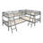 L-Shaped Bunk Bed With Ladder,Twin Size-Gray