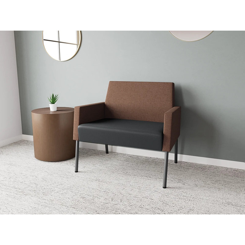 Fauteuil de réception Mystic, Archetype Café / Modène graphite, Gris anthracite