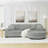 L-Shaped Modular Convertible Sofa-824915417