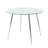 36-Inch Round Tempered Glass Dining Table for 2-4 Space-Saving Small Kitchen Table with Heavy-Duty Metal Legs for Dining Room, Apartment-1643294309-1634712186