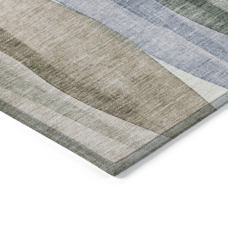 Tapis beige d'intérieur / extérieur lavable à la machine, Rectangle 9 pi x 12 pi