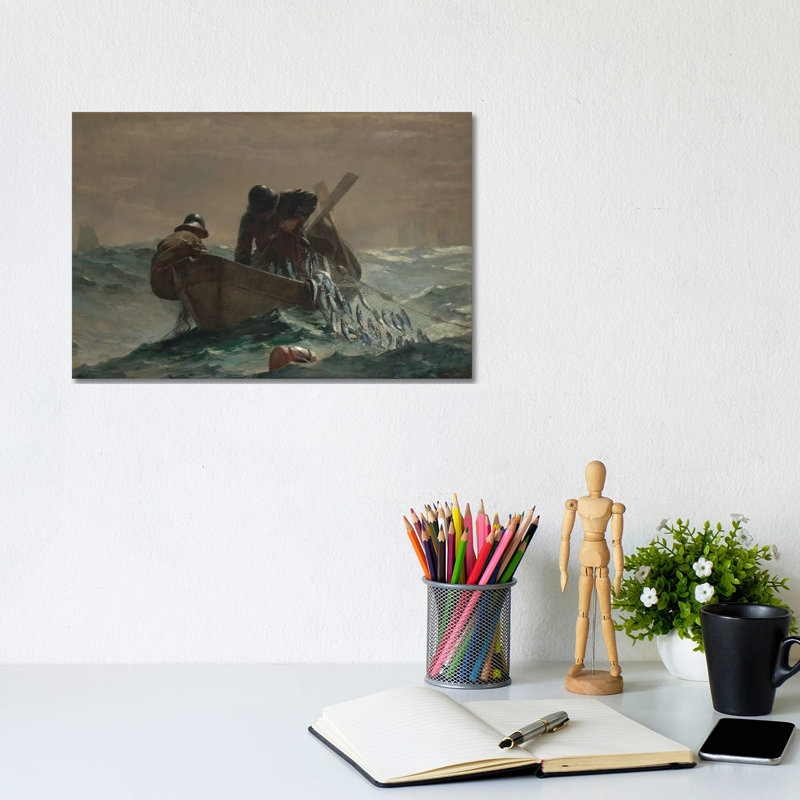 The Herring Net by Winslow Homer - Wrapped Canvas Print, 20.32 cm H x 30.48 cm W