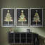Christmas Holiday Art CXIX - Toile tendue avec châssis sur mesure - 3 pièces-608128978-608128977
