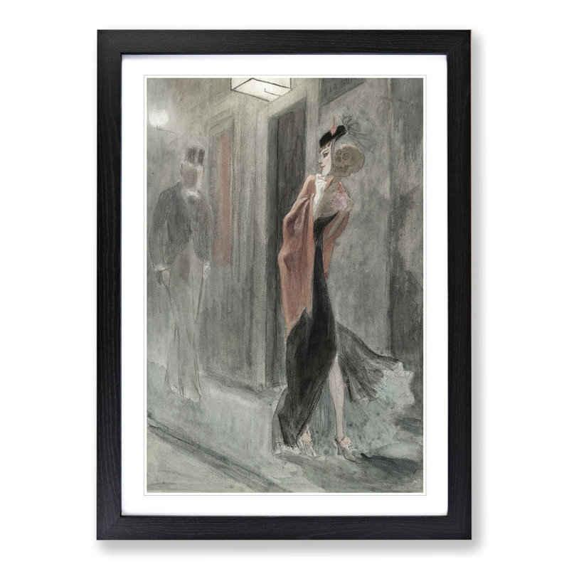 Human Parody by Felicien Rops - Picture Frame Painting, Black Framed, 36cm H x 27cm W x 2cm D