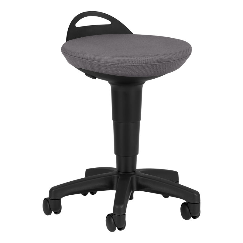 Tabouret roulant à hauteur réglable , Gris foncé