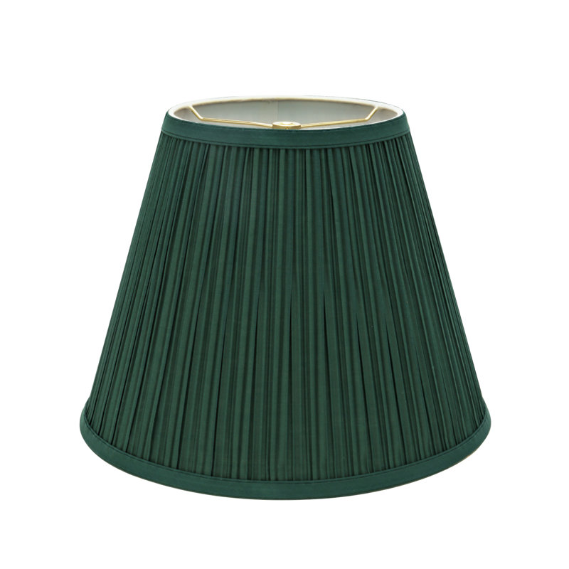 abat-jour empire en tissu texturé jacquard 10 po (araignée), Vert