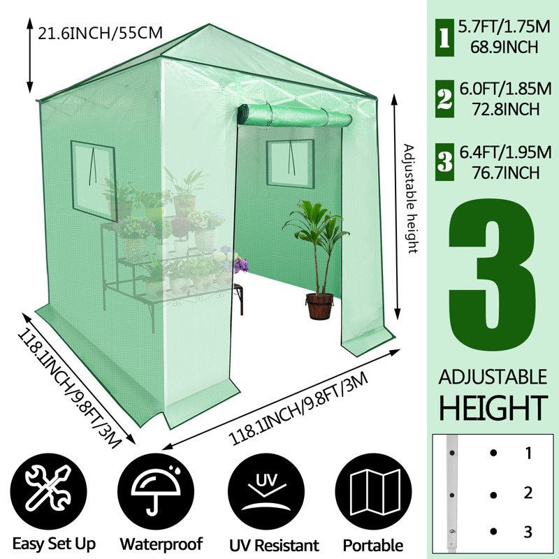 Serre portative de 3m pour l'extérieur résistante aux rayons UV et imperméable