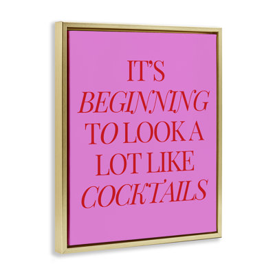 "Beginning to Look Like Cocktail", art mural sur toile flottante par House of Lulu