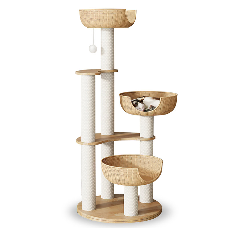 5 Tiers Cat Tree with Condons,Perch,Scratching Posts