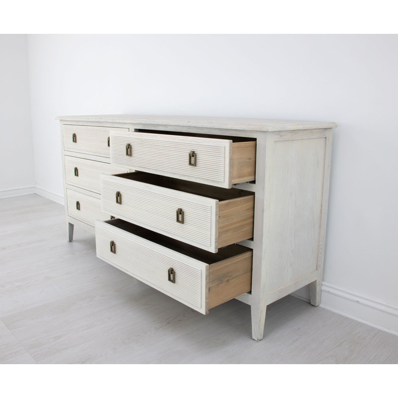 Mason 6 - Drawer Solid Wood Dresser, Light Oak
