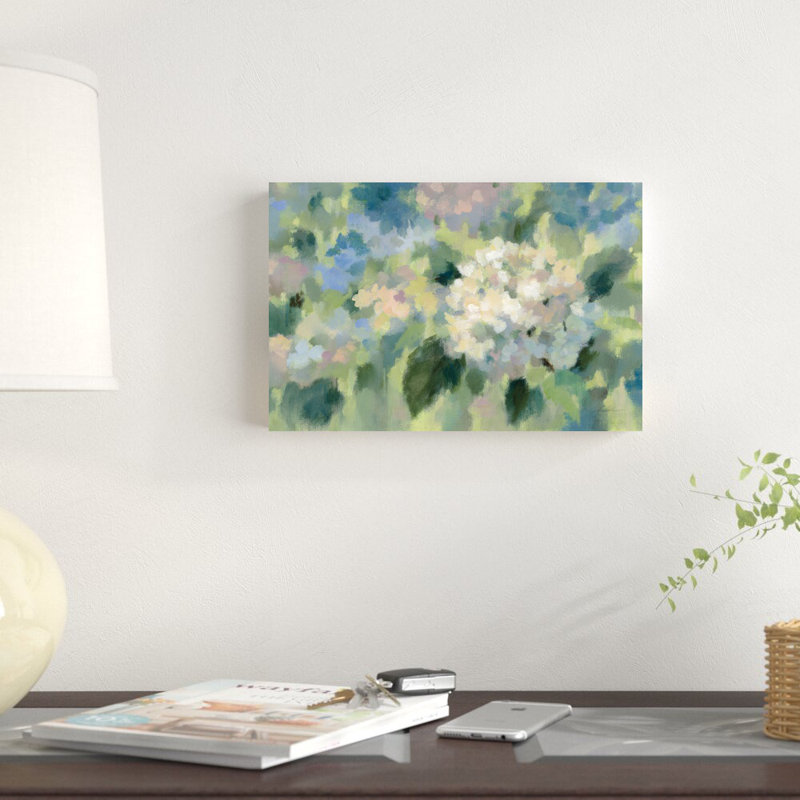 «Hydrangea Mosaic» par Silvia Vassileva, reproduction d'art sur toile tendue, H 8 po x l 12 po, Toile tendue, No Frame