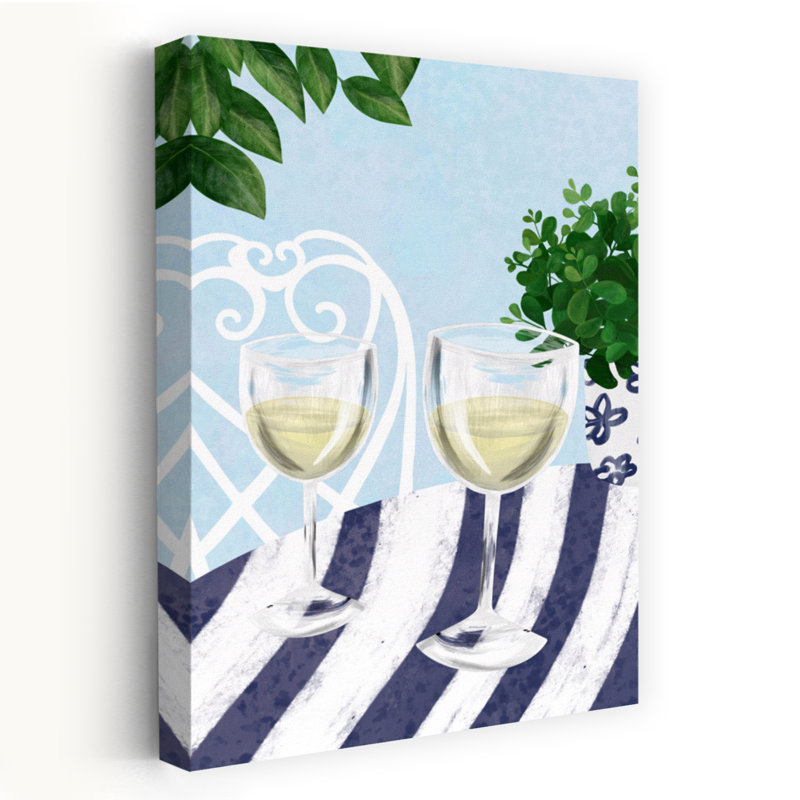 Art mural Al Fresco Wine Moment, H 18 po x l 12 po