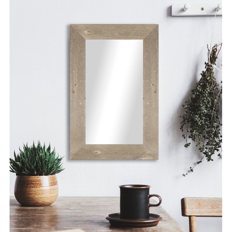 Miroir décoratif, 20 po x 33 po, Brun récolte