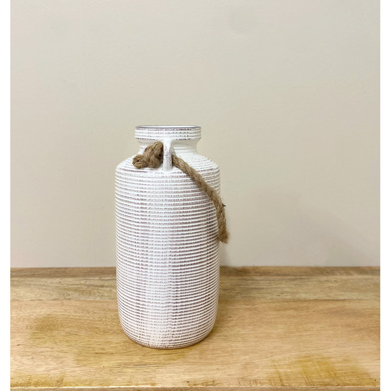Dykstra Stoneware Table Vase, 27cm H x 14cm W x 14cm D