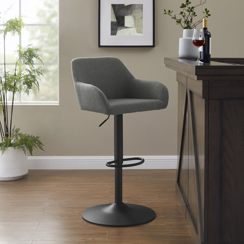 Tabouret de bar réglable Alvan, Gris